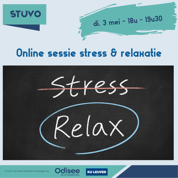 afbeelding met stress doorstreept en relax omcirkeld. 