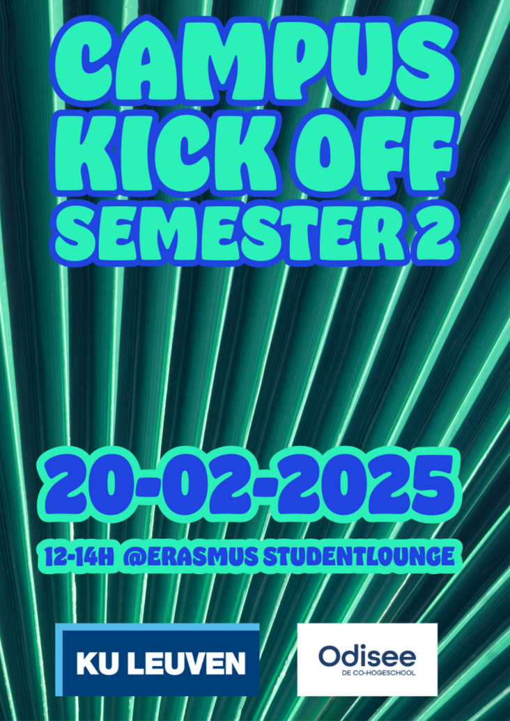 poster voor kick off campus Brussel semester 2