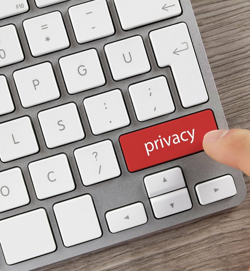 Privacy toets op een klavier