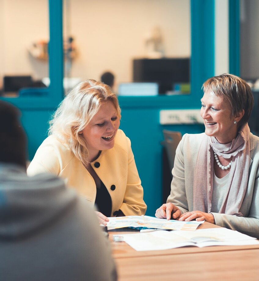 Student en docent in overleg