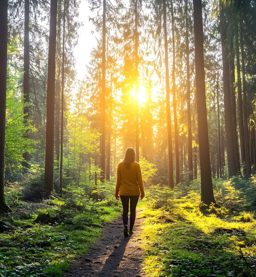 Hiking in nature