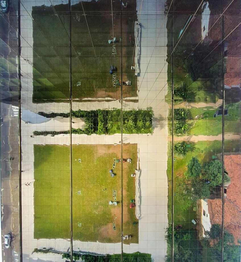 Earial View of Grass Field