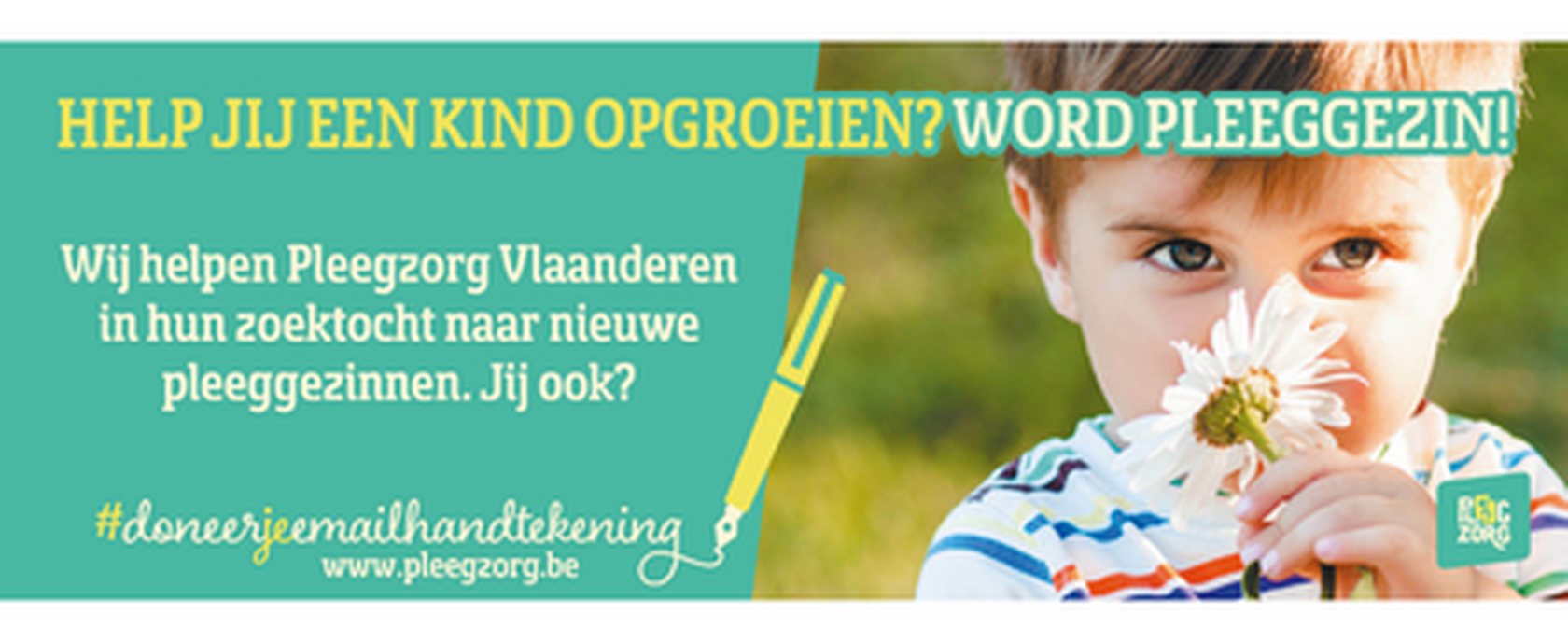Emailhandtekening pleegzorg nieuwsbericht