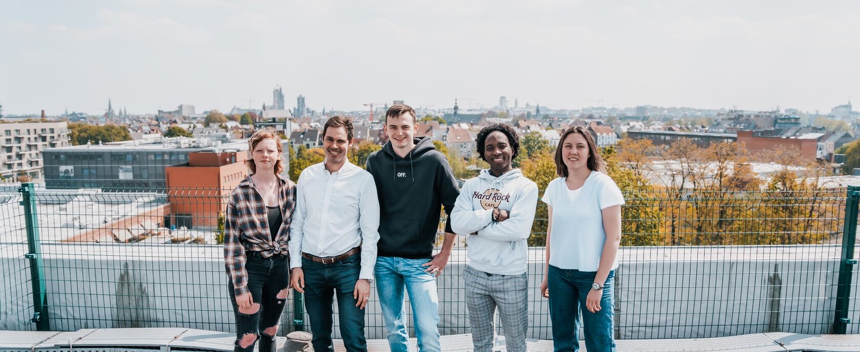 Studenten aan Gentse skyline