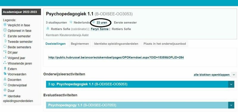 Raadplegen uurrooster ISP