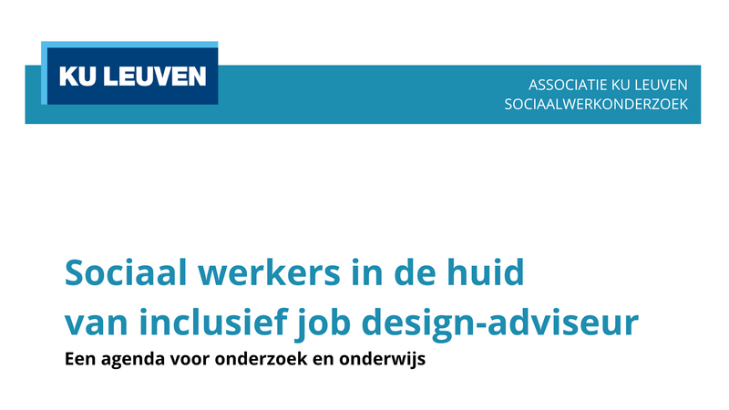Sociaal werkers in de huid van inclusief job design