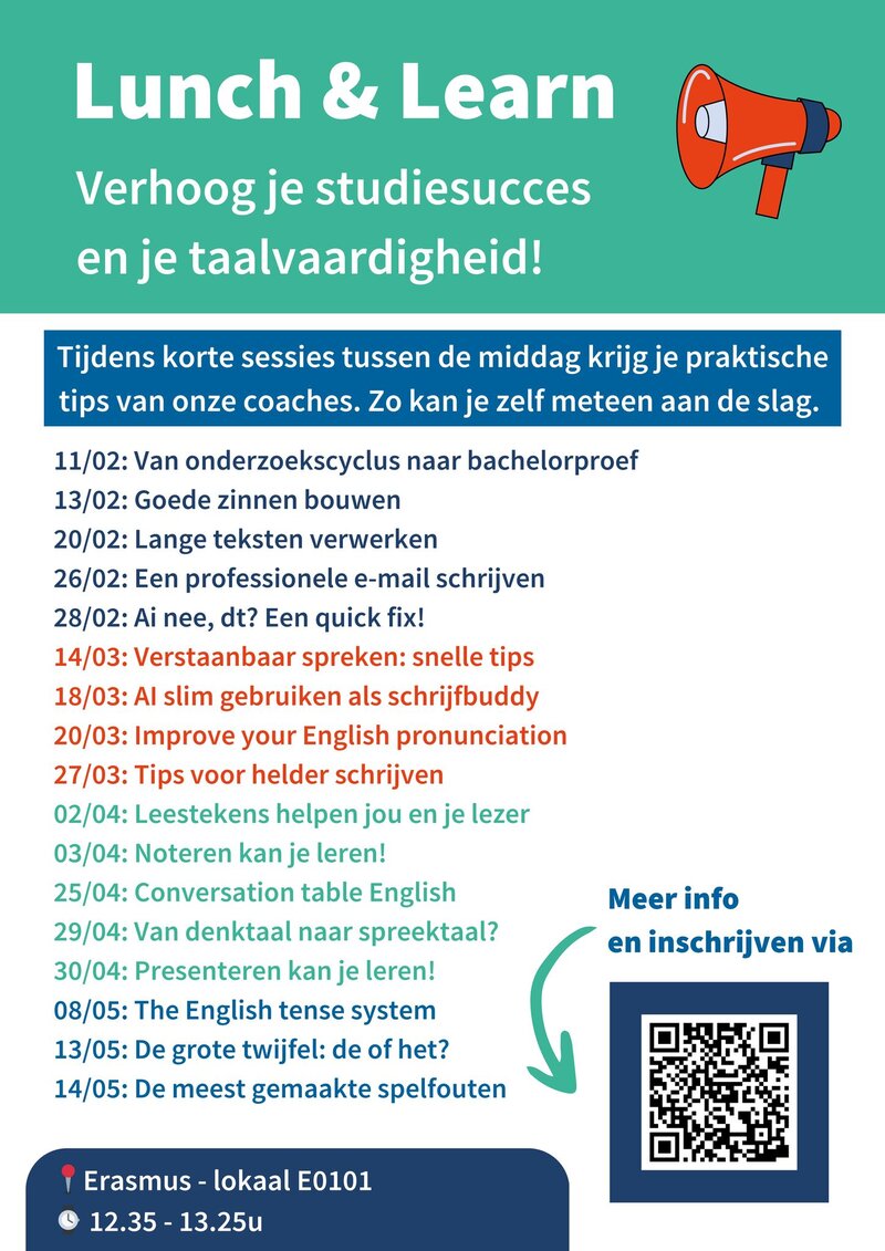 Lunchen en leren affiche sem 2