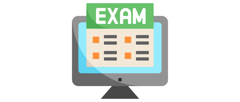 beeldscherm met EXAM en formulier