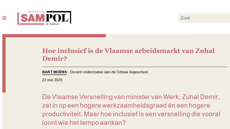 Hoe inclusief is de Vlaamse arbeidsmarkt van Zuhal Demir