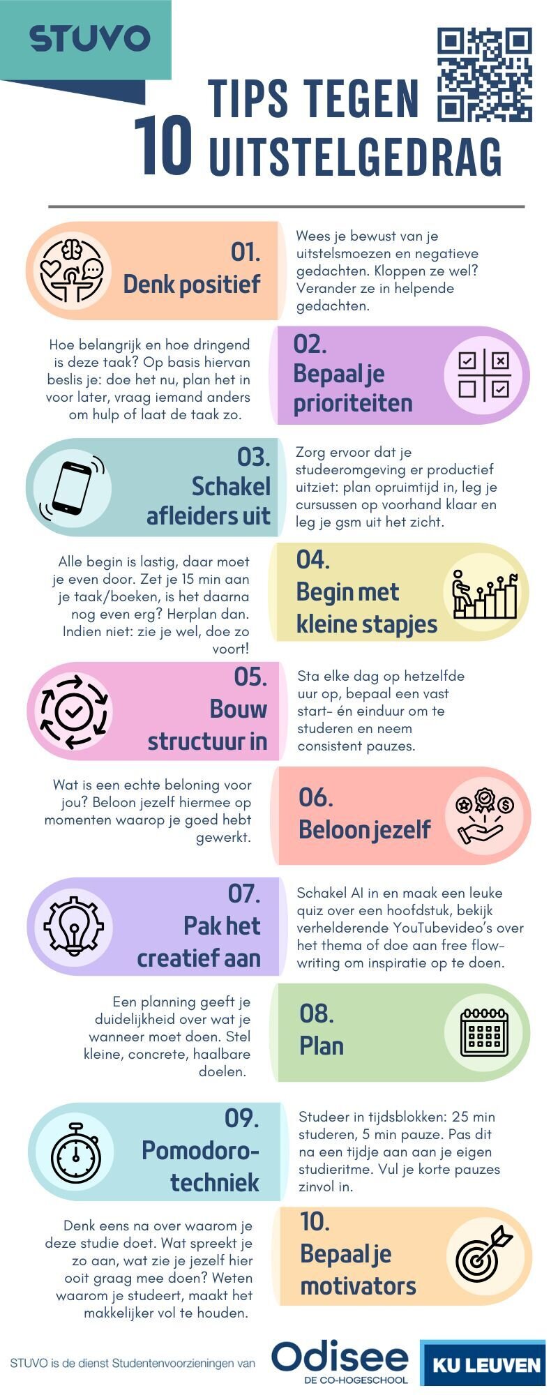 flyer 10 tips tegen uitstelgedrag