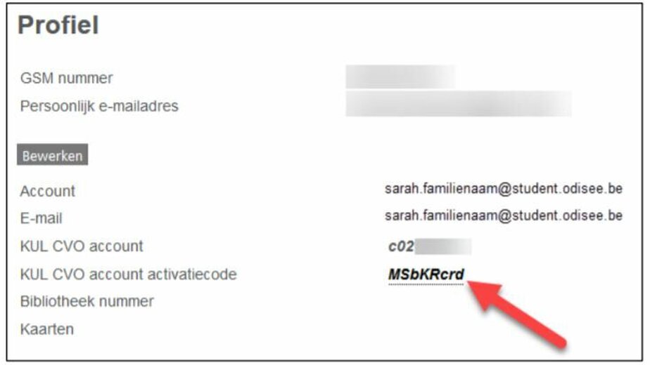 Activeer KUL CVO account