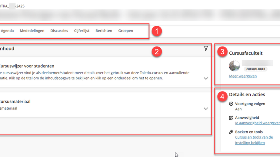 Screenshot van Toledo cursusruimte