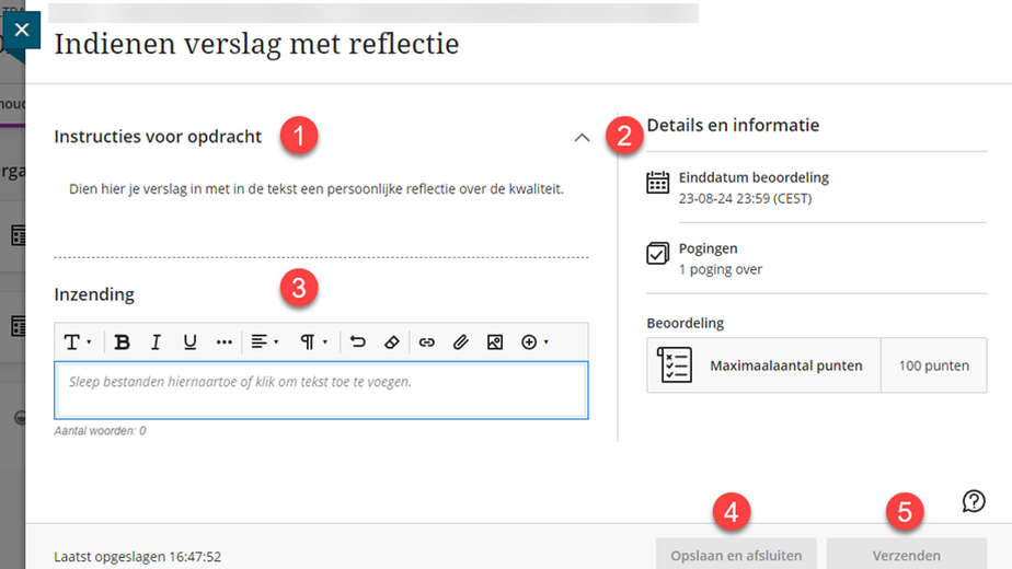Screenshot van opdracht in Toledo