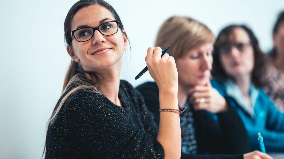 Volwassen studenten bij Odisee