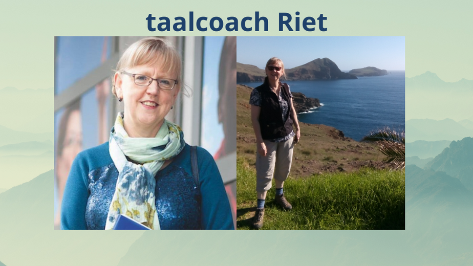 Taalcoach Riet Vanhoutte voorstelling