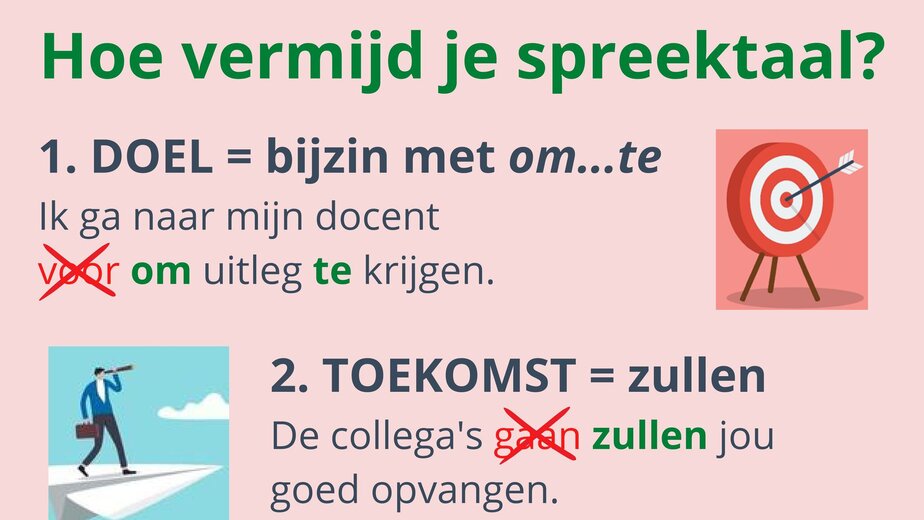 Hoe vermijd ik spreektaal?