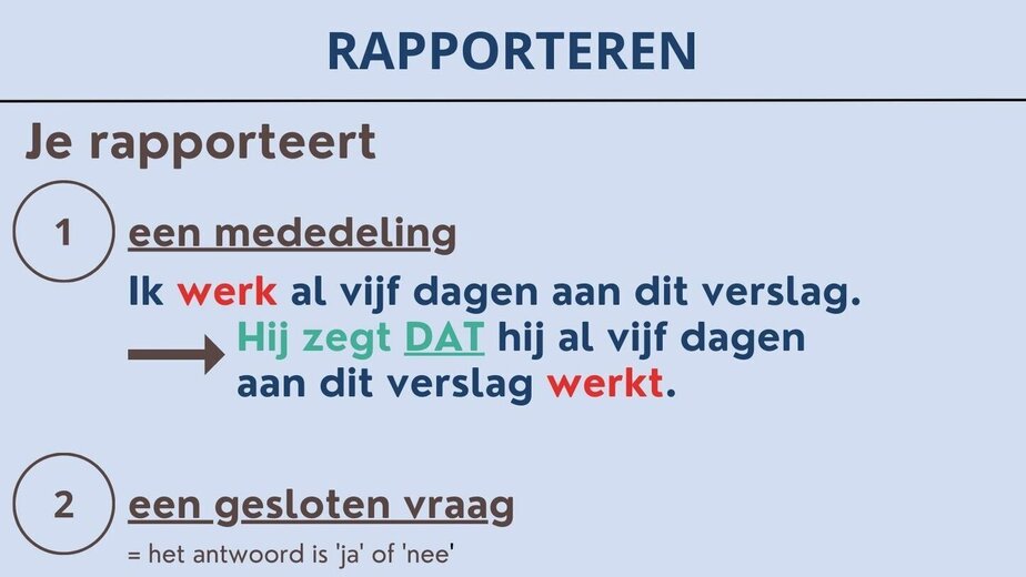 Rapporteren, hoe doe je dat?