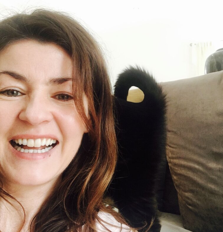 Stephanie Ismail with cat